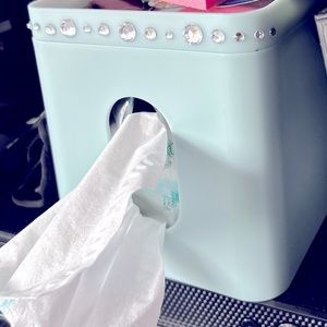 Light Blue Tissue Box Holder
